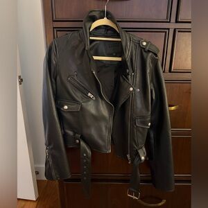 Blank NYC Black Leather Moto Jacket